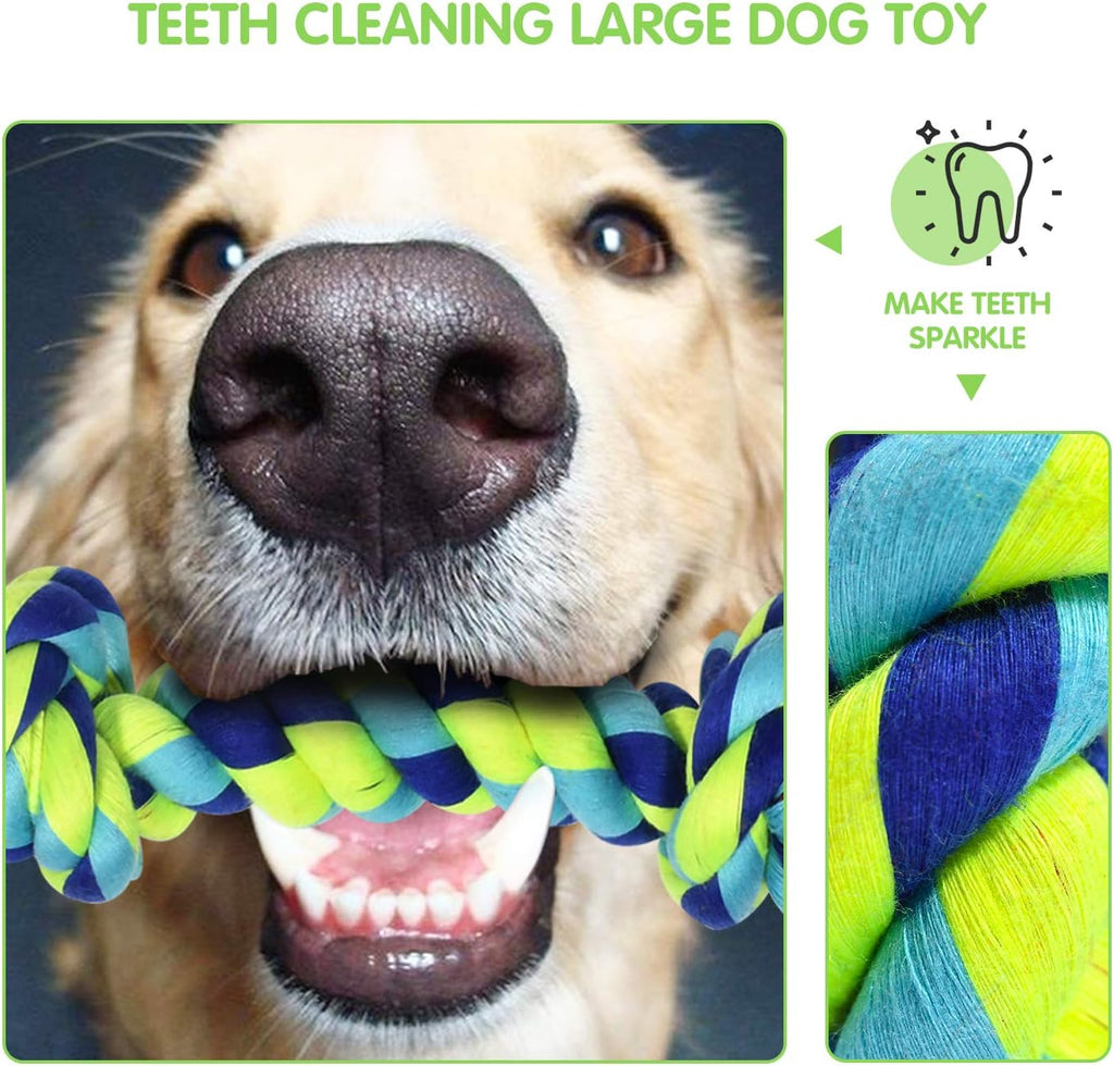 Large Tough Chew Toys for Aggressive Chewers, 9 Pack Dog Rope Toys