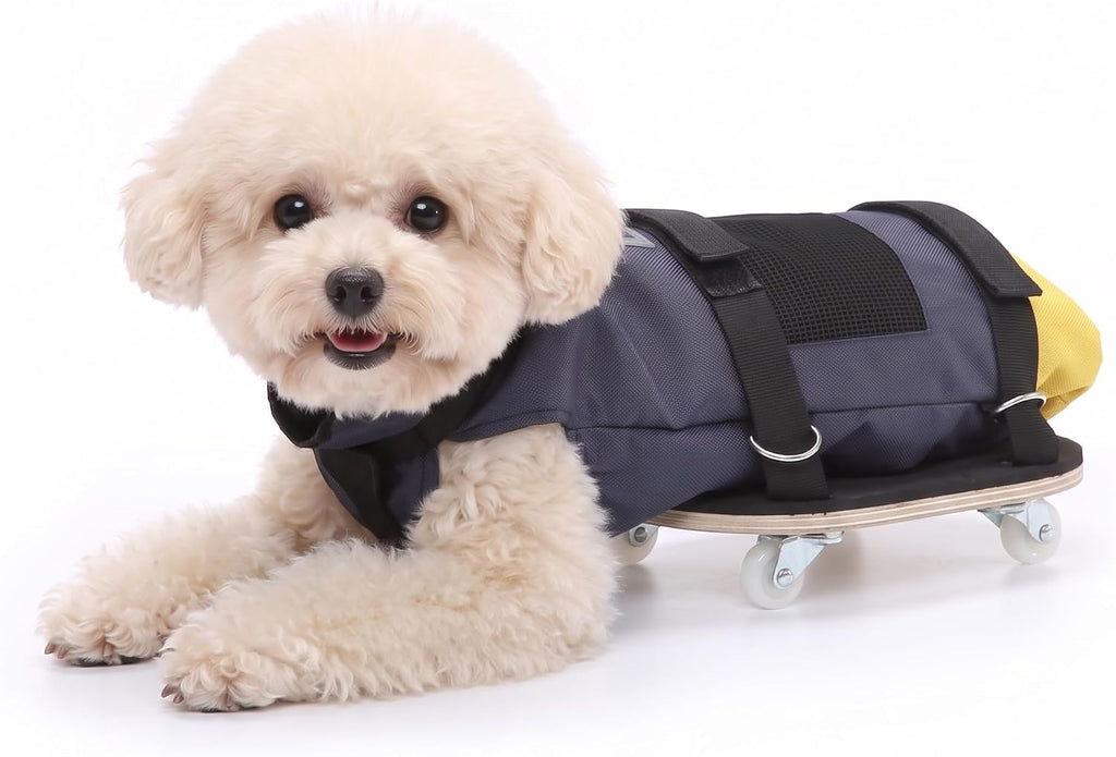 Dog Mobility Support Cart, Skateboard Wheelchair for Back Legs