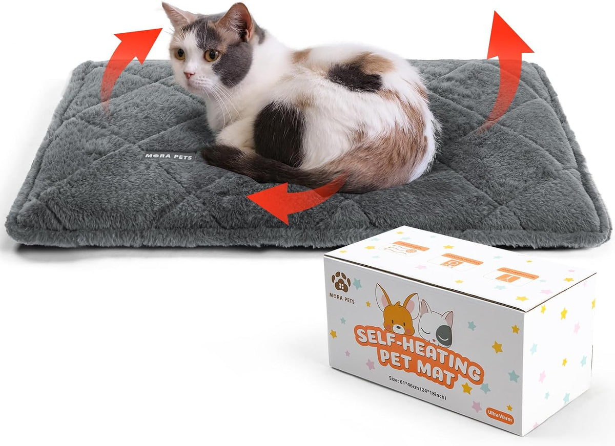Mora Pets Self Warming Cat Bed Self Heating Cat Ped24 x 18 Inches