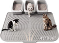 Cat Litter Mat 48"x 36", Urine-Proof Extra Large Litter Box Mat