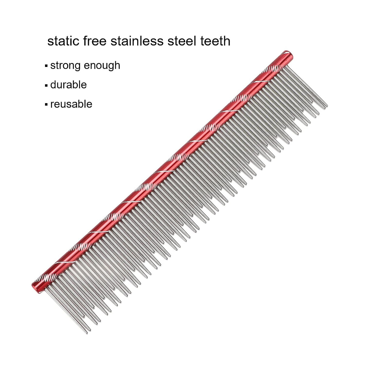 HURRISE Cat Hair Removal Cat Hair Removal Comb with Stainless Steel Teeth