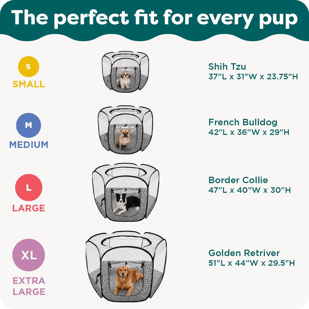 FurHaven Soft-Sided Dog & Cat Playpen, Portable Foldable Indoor & Outdoor Pet Playpen with Mesh Windows & Zippered Door, Gray, Extra Large