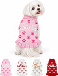 Personalized Dog Dress, Hand-Embroidered Name and Christmas Gift