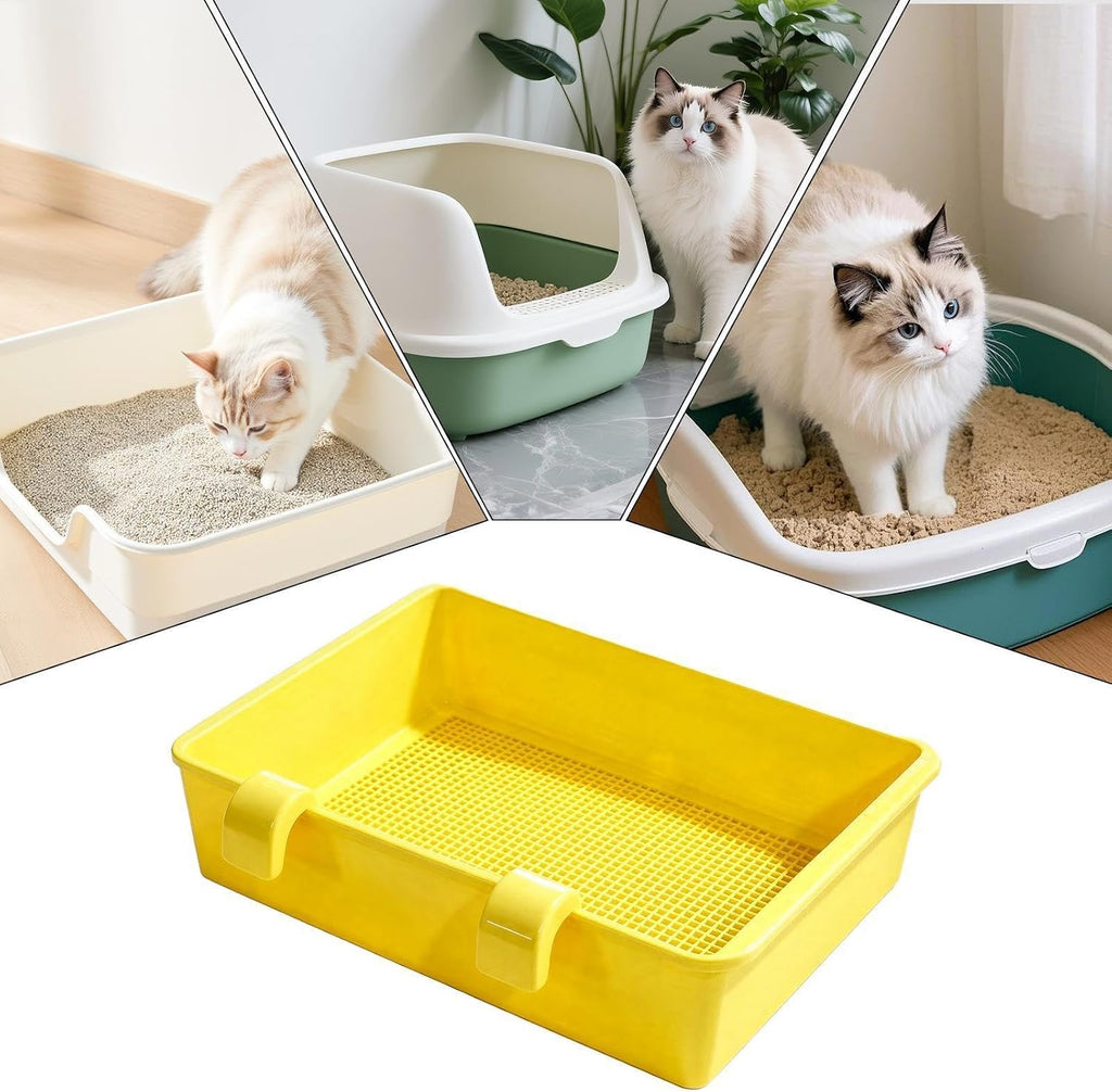 Litter Sifter, Fine Mesh Washable Portable Cat Waste Cleaning Container
