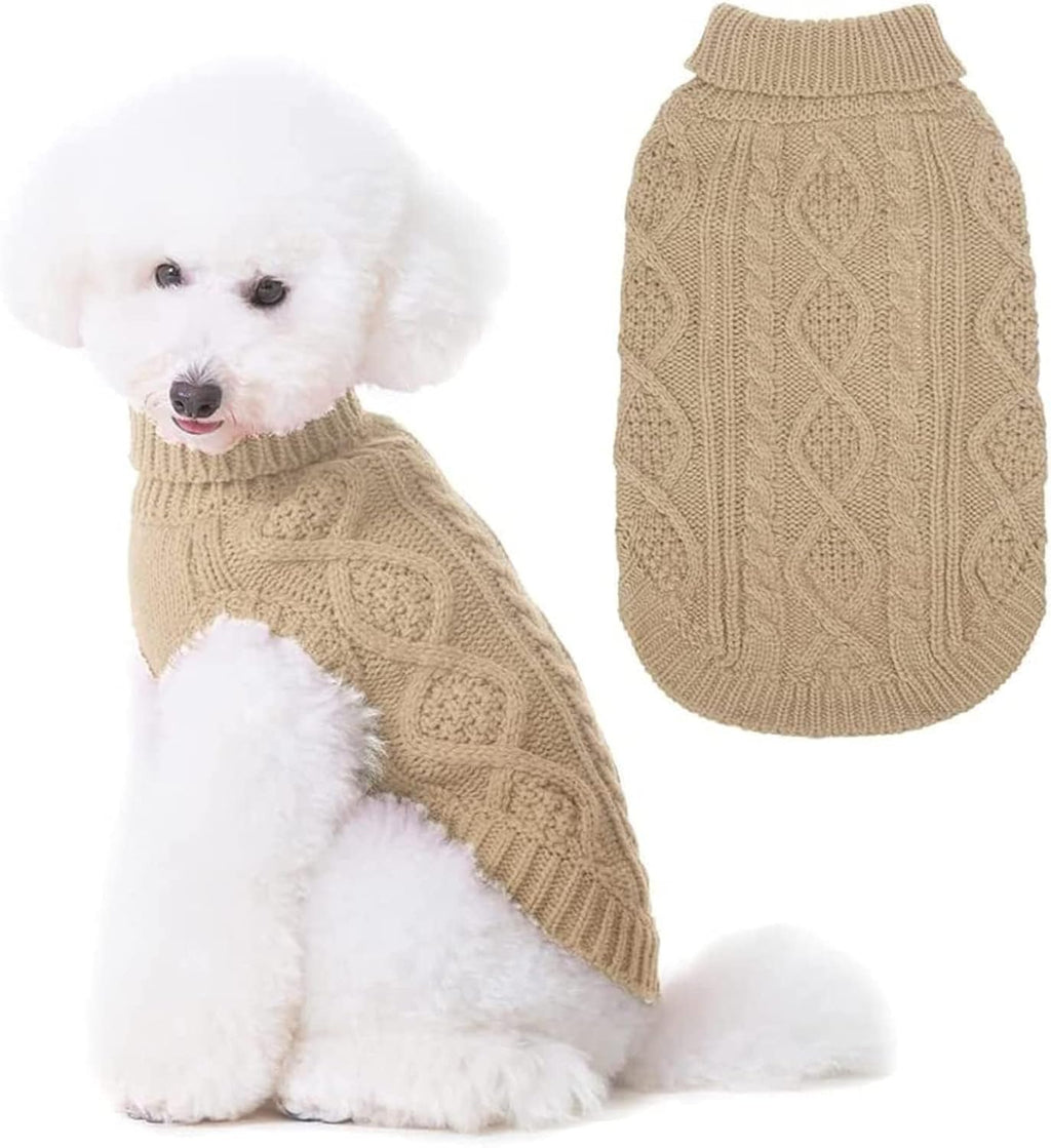 BINGPET Dog Sweater for Large Dogs, Turtleneck Knitted Clothes