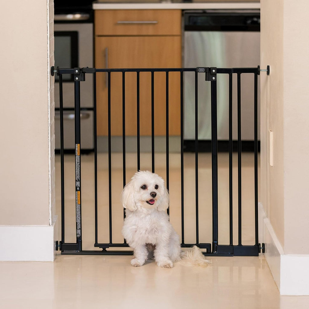 MYPET StepSafe Walk-Thru Pet Gate; 29-40" Wide, 30" Tall, Black
