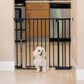 MYPET StepSafe Walk-Thru Pet Gate; 29-40" Wide, 30" Tall, Black