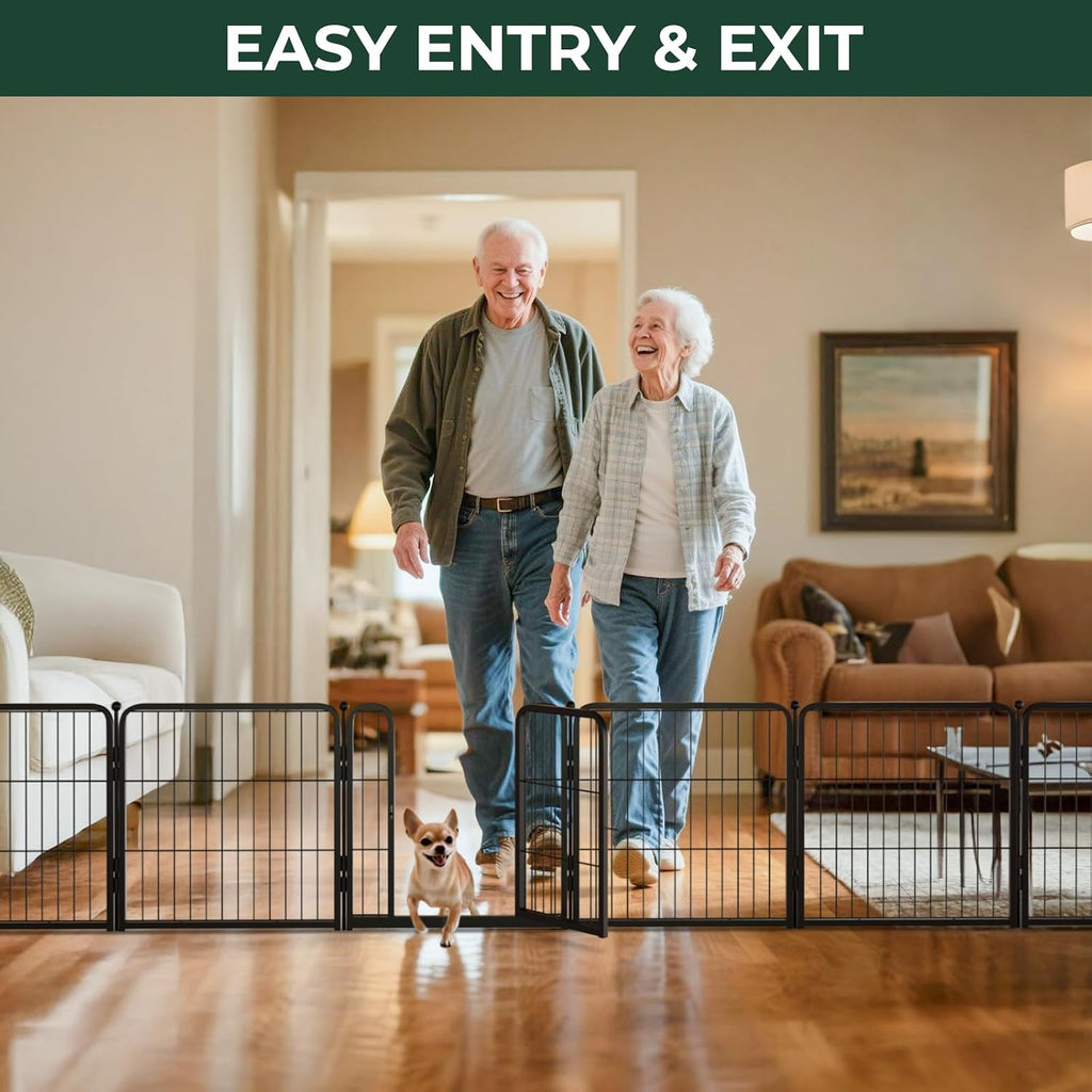 FXW Dog Gate, Extra Wide Adjustable for Openings Up to 183", 24" H