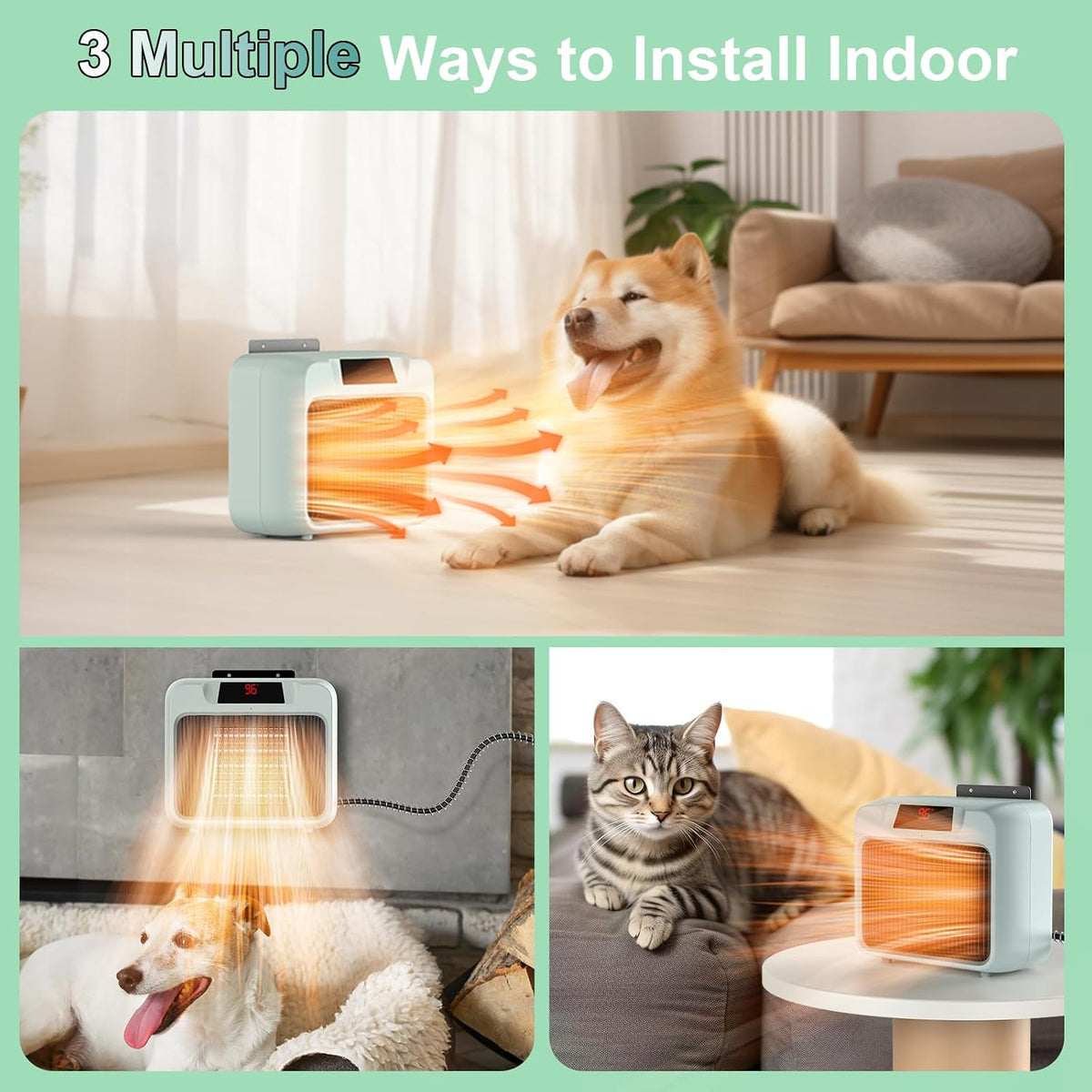 Grey Dog House Heater for Outdoor & Indoor