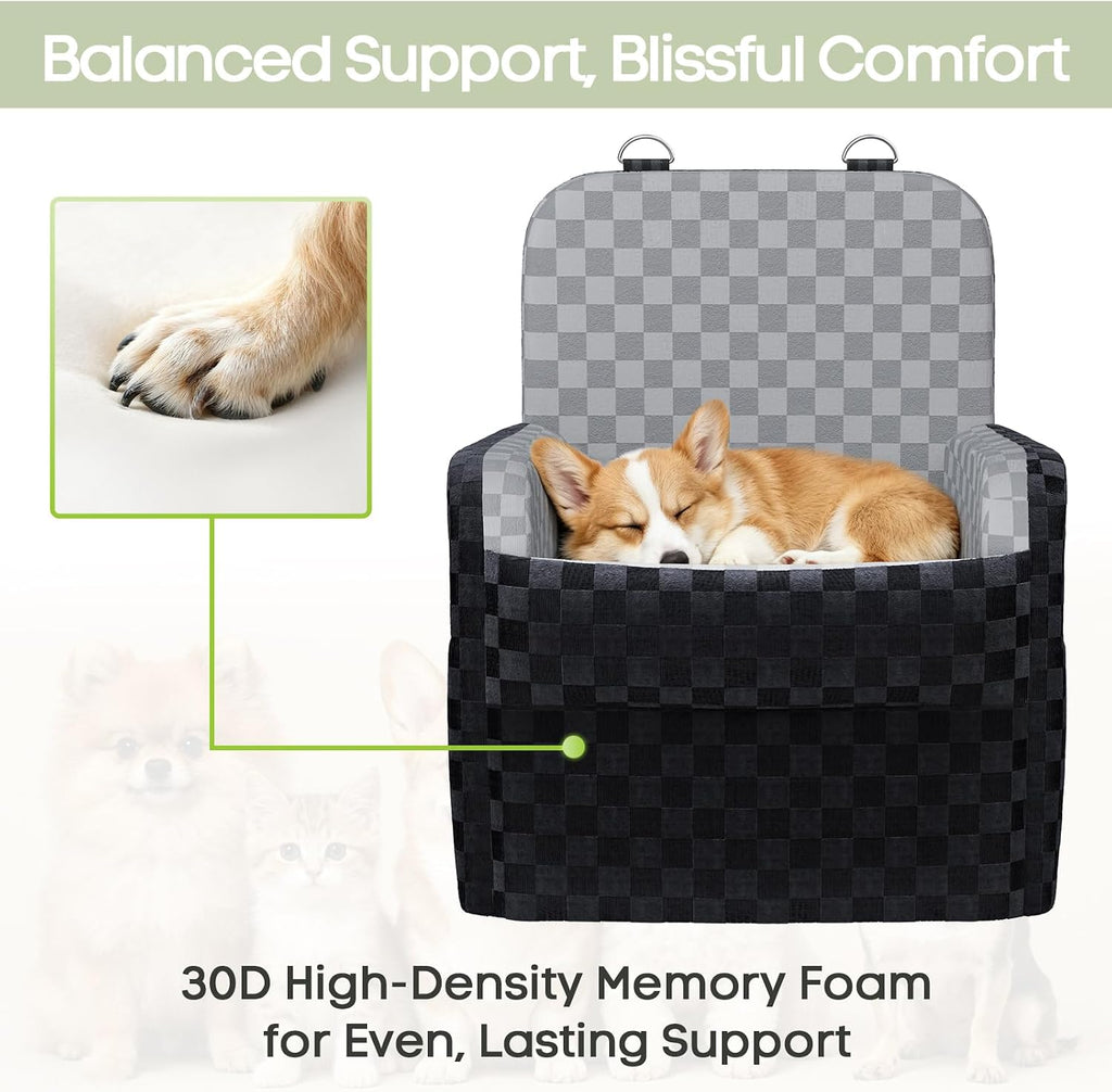 Waterproof Dog Booster Car Seat for Small Medium Dogs up to 26 lbs