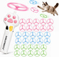 Automatic Cat Toy Launcher with 30 Glow in the Dark Flying Discs – Interactive Fetch Shooter for Indoor Cats, Exercise &