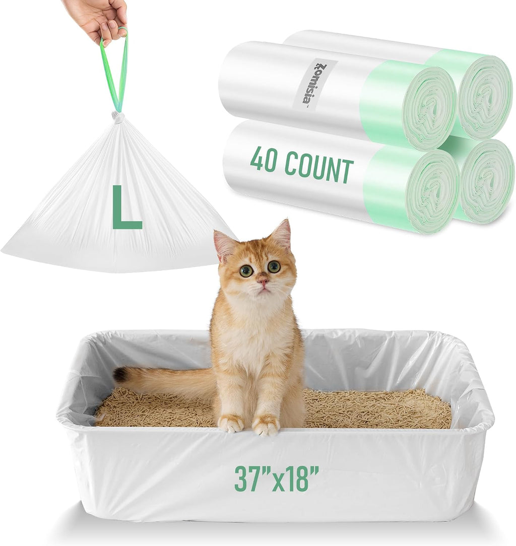 Cat Litter Box Liner XXL - 15 Count 47" x 24" Jumbo Litter Bags
