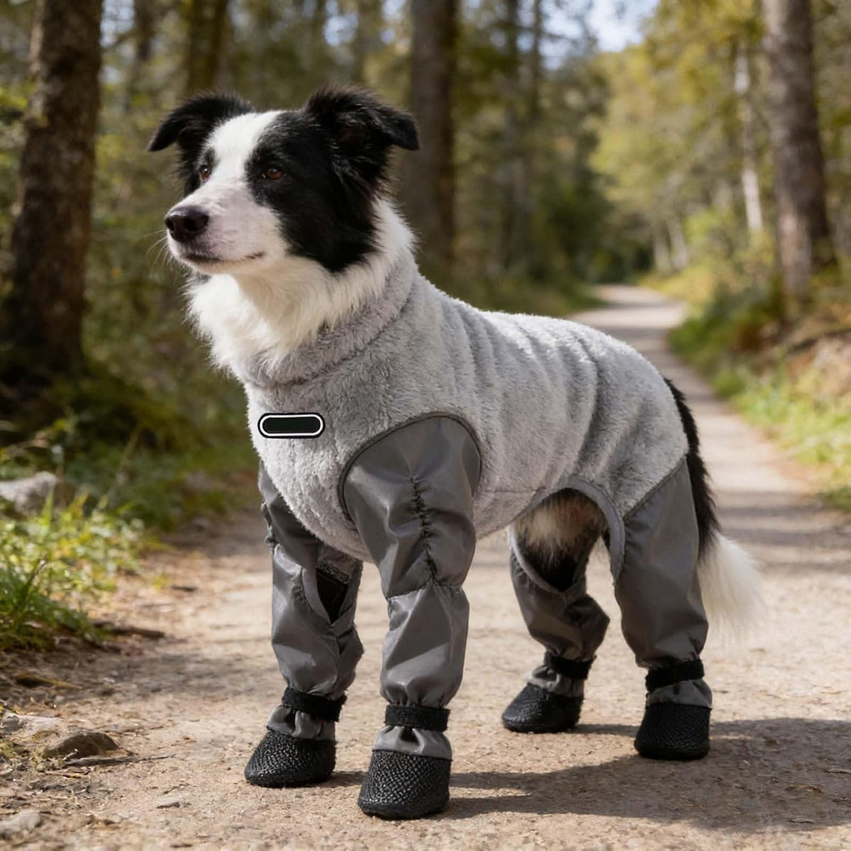 Quilted Insulated Winter Coat with Boots Reflective Full Coverage Outerwear for Small Medium Sized Dogs Outdoor Walking 