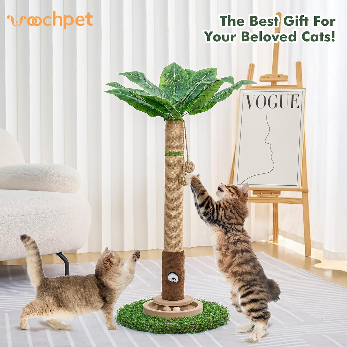Tall Cat Scratching Post,Cat Toys,Cat Scratcher Tree for Large Cat