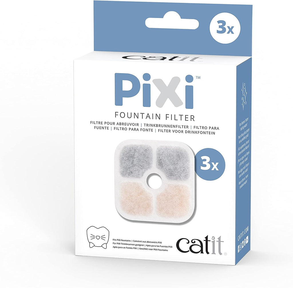 Catit PIXI Cat Drinking Fountain Original Filter, 6-Pack, White
