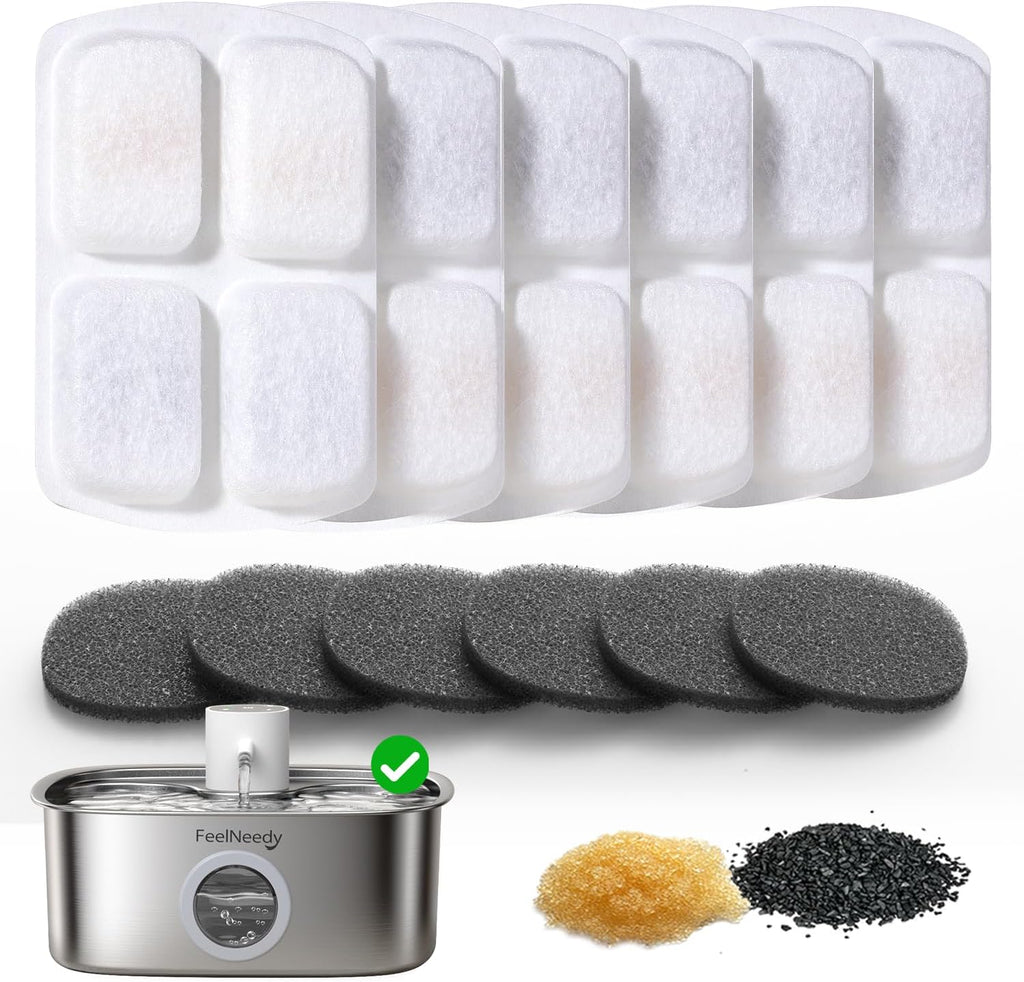 Cordless Wider Tray Dog Water Fountain, 5000mAh Battery Operated Dog Water Bowl Dispenser with 3 Motion Sensor, FEELNEED
