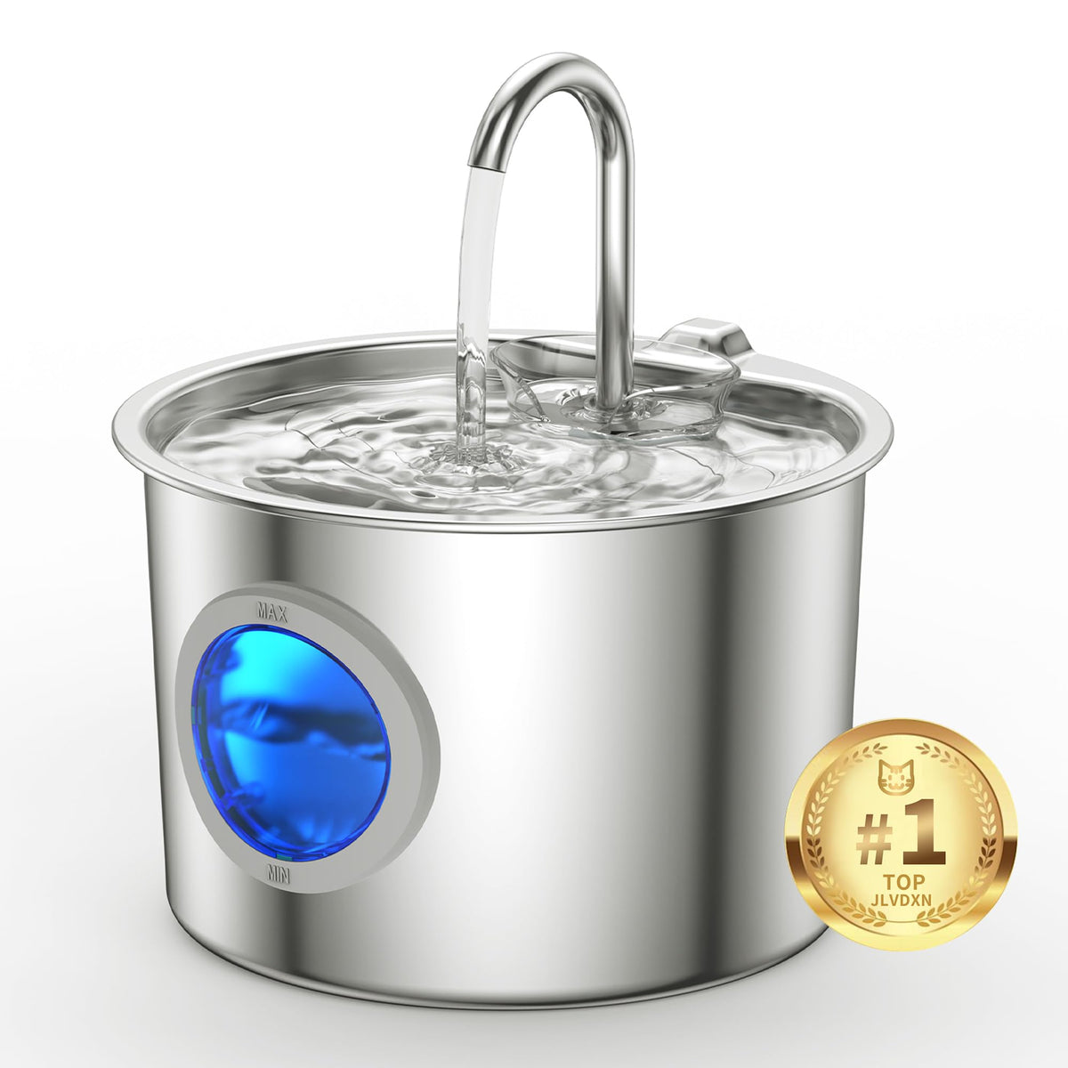 Cat Water Fountain Stainless Steel, Hygienic Drinking Fountain for Cats