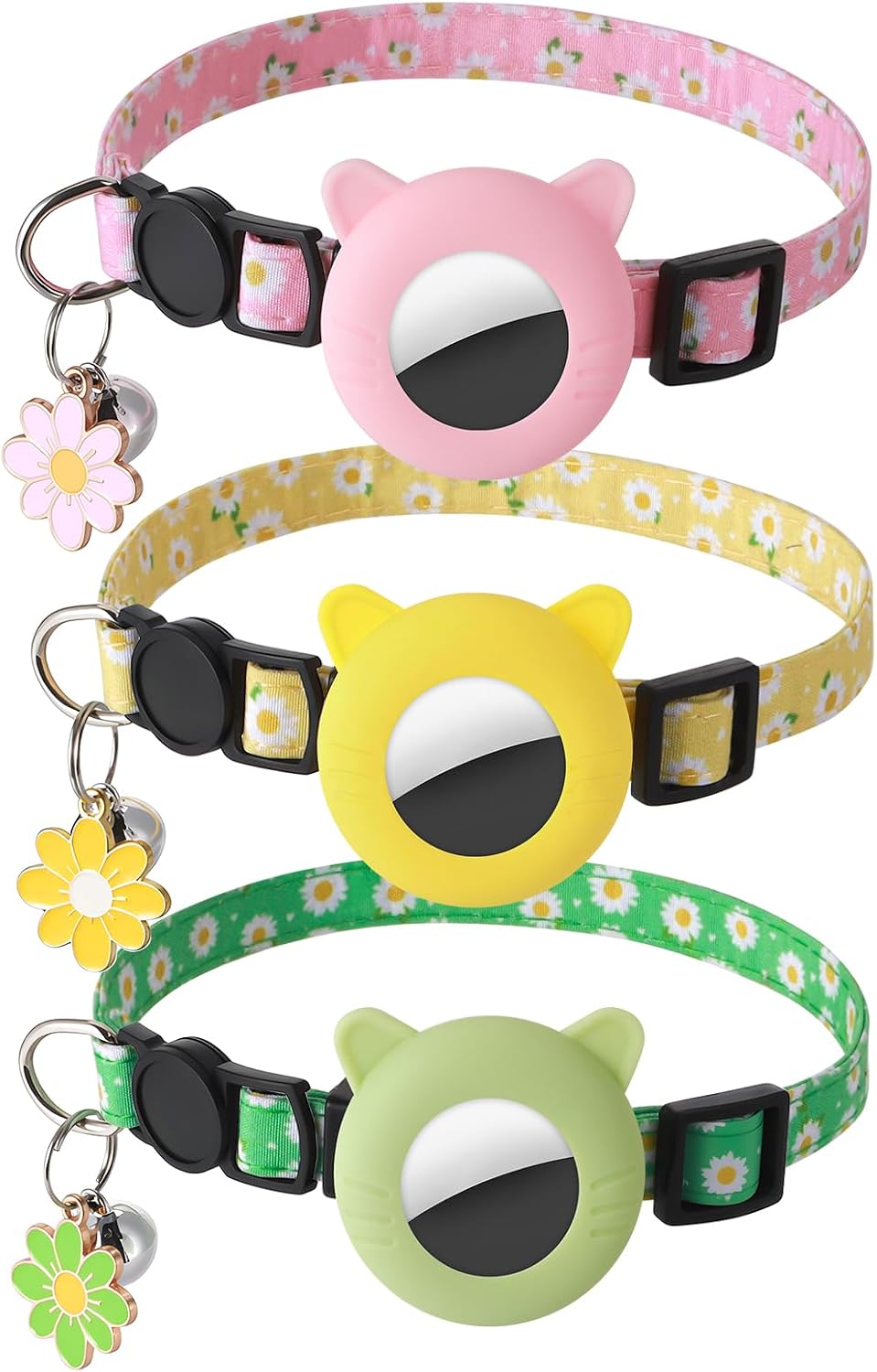 3 Pack Airtag Cat Collar Breakaway Fruit Cat Collars with Air Tag Holder