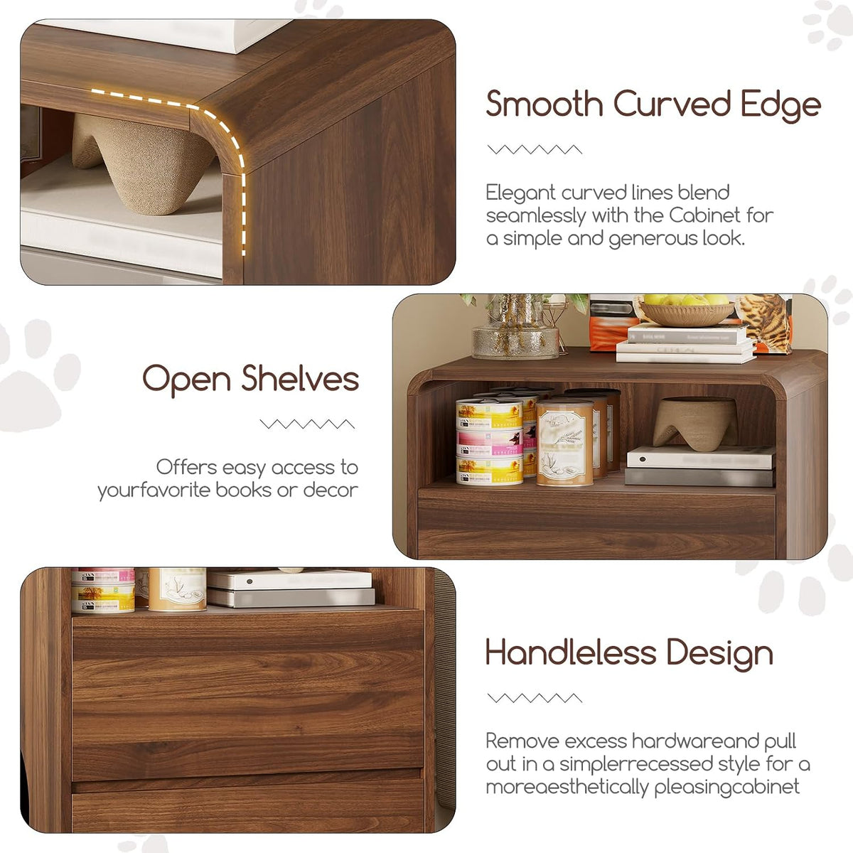 Cat Litter Box Enclosure, Walnut