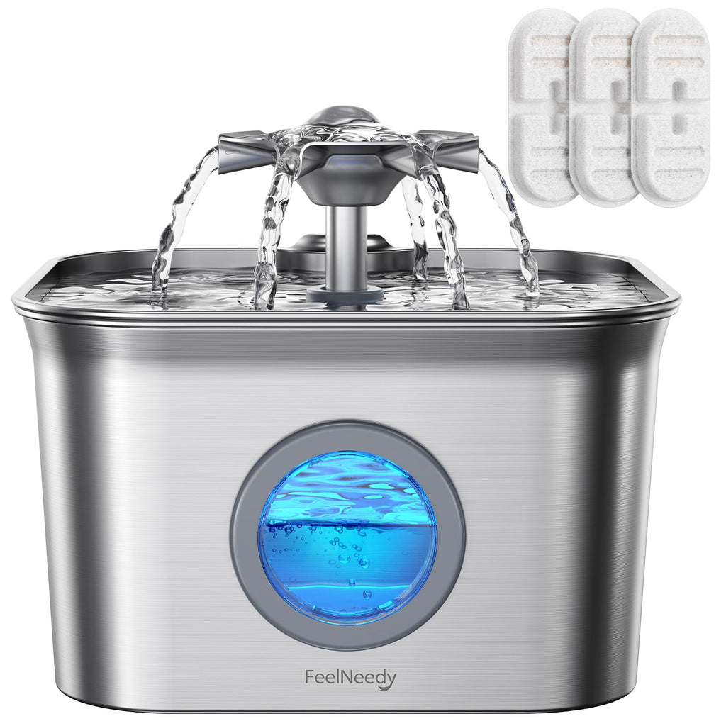 Cat Water Fountain Stainless Steel: 99oz/2.8L Auto Pet Drinking Fountain
