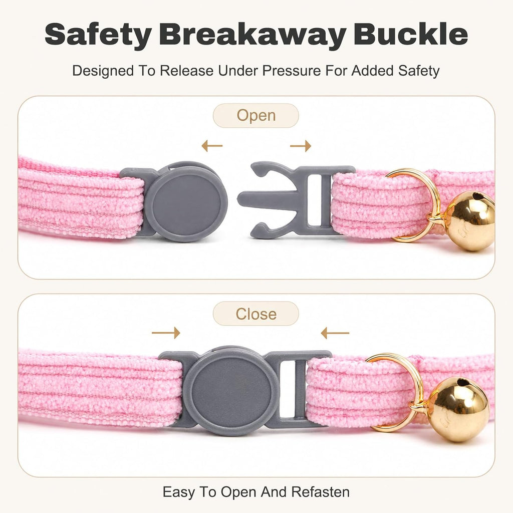 Personalized Breakaway Cat Collar with Name，Periwinkle：S