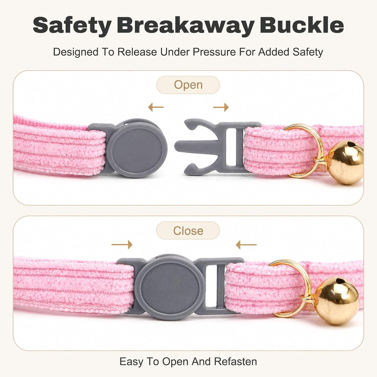 Personalized Breakaway Cat Collar with Name，Periwinkle：S