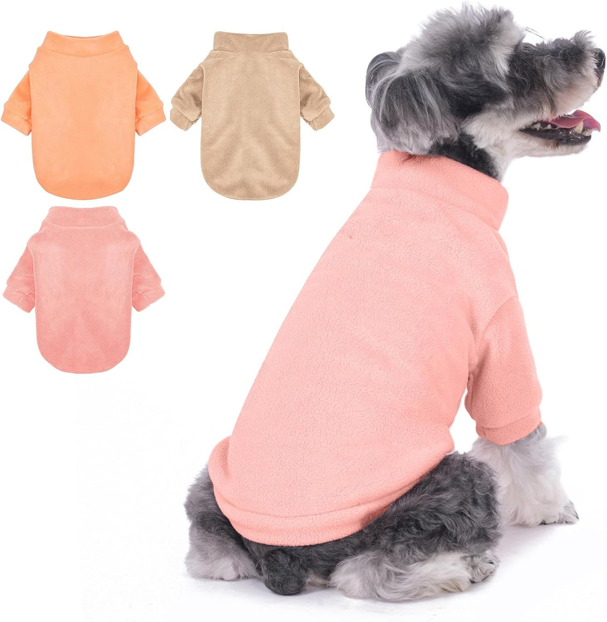 GYALAPERI Dog Sweater, 3 Pack Dog Sweaters for Small Dogs Girl Boy