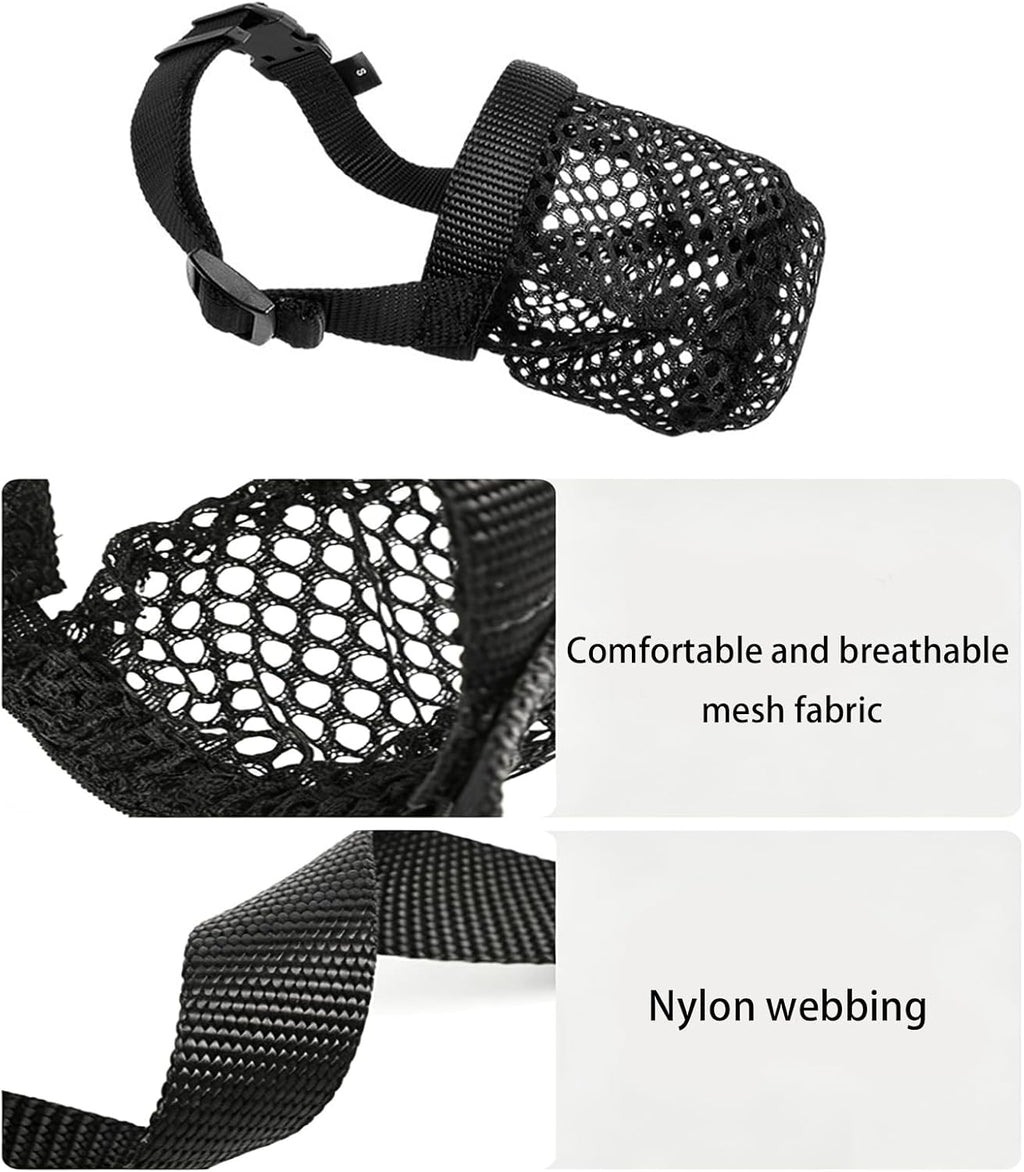 Mesh Dog Muzzle for Small Dogs, Nylon Soft Dog Mouth Cover