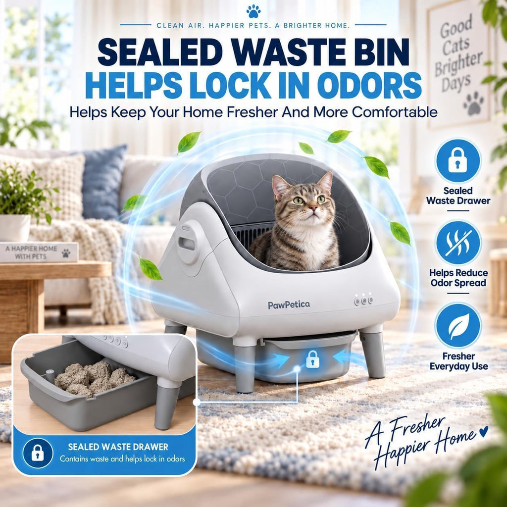 Self Cleaning Litter Box, 10.5L Automatic Cat Litter Box with WiFi App