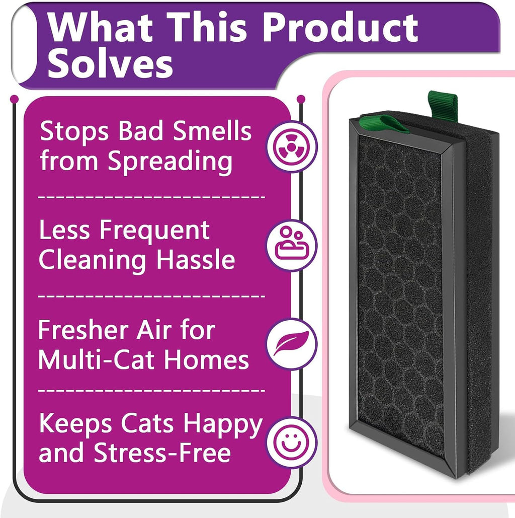 4 Pcs Carbon Filter Compatible with Automatic Cat Litter Box