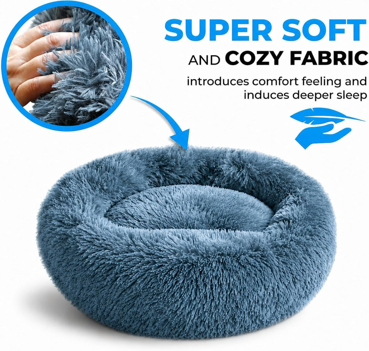 Cat Beds for Indoor Cats & Small Dog, Fluffy Cat Bed