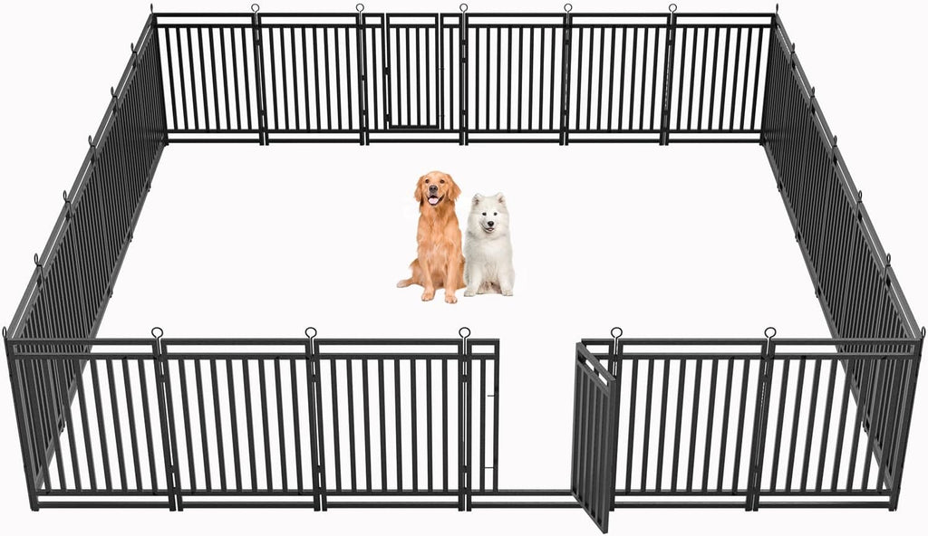 Thickened Outdoor Dog Fence, 40" H, 8 Panels for Yard & Camping