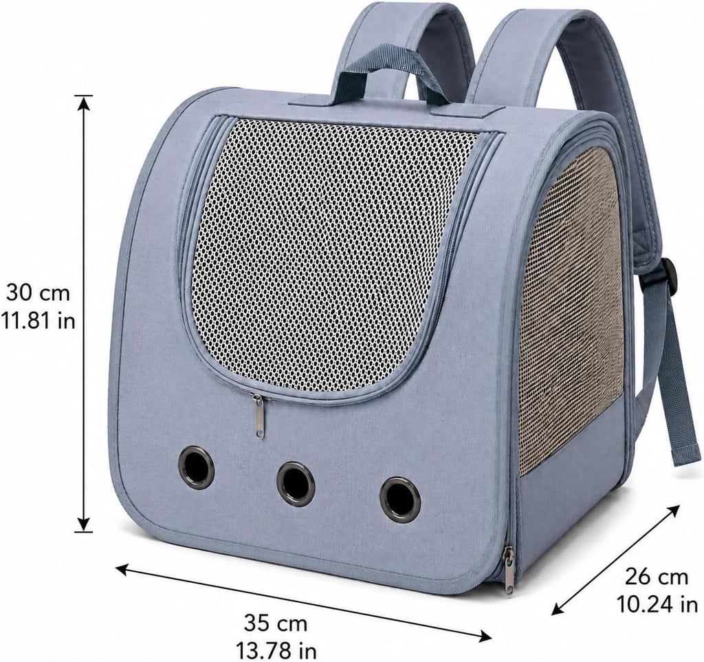 Pet Carrier Backpack for Cats and Small Dogs, Breathable Mesh Travel Backpack with Ventilation Holes, Comfortable Portab
