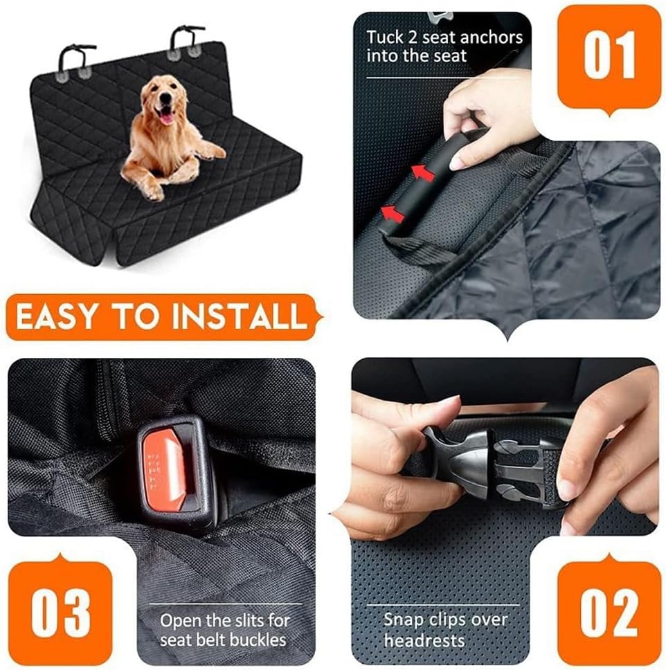 Dogs Pet Car Seat Cover Protector for Ford Fusion 2017-2020