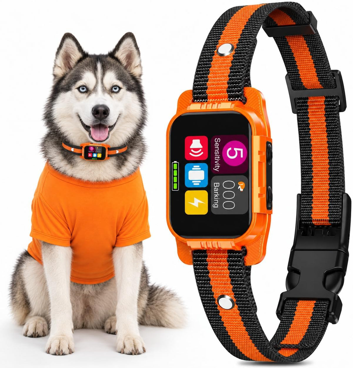 New Upgrade Dog Bark Collar for Large Medium Small Dogs, Smart Rechargeable Anti Barking Collar with Beep and Vibration,