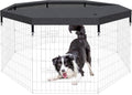 Dog Playpen Top Cover Only, for 8 Panel 24 Inch Wide Octagonal Mesh Black