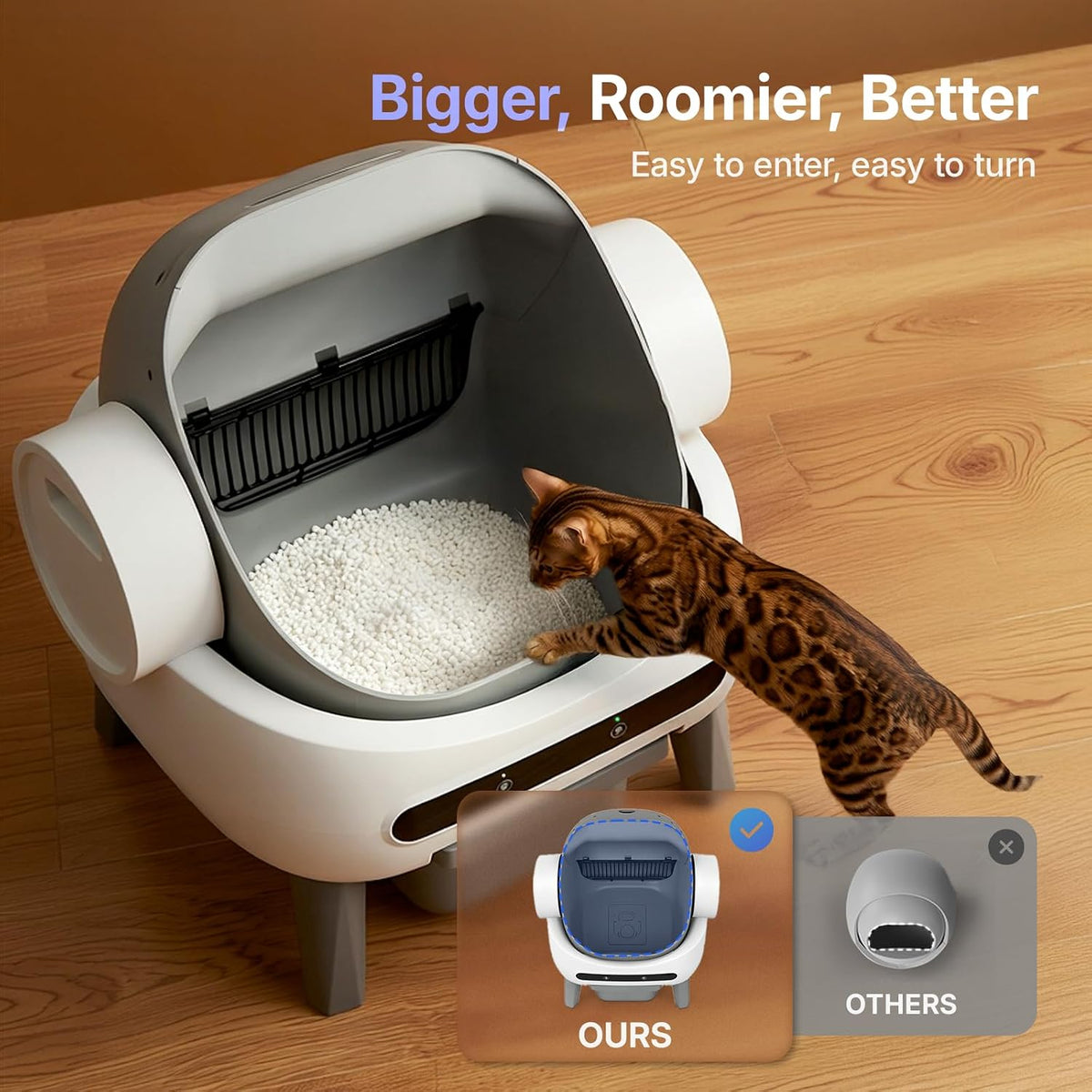 Self Cleaning Litter Box, Automatic Litter Box for Multiple Cats