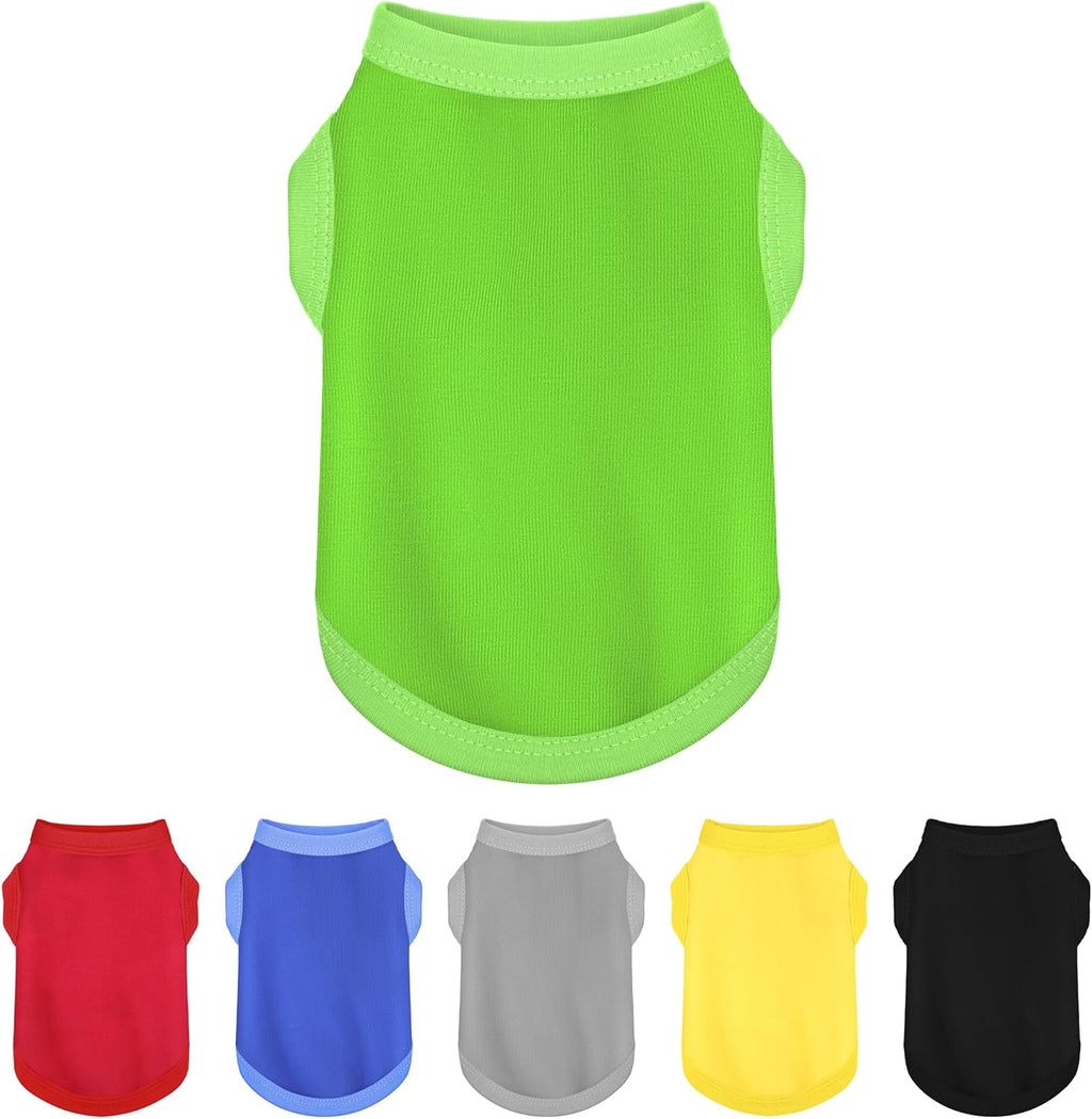 Elevate Your Dog's Fashion Quotient with Colorful and Breathable Sleeveless Cotton Shirts! Perfect Pet Apparel for Small