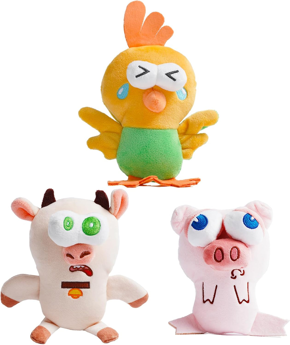 Nocciola 5-Pack Squeaky Dog Toys, Durable Stuffed Critter Zoo Dog Toys with Unique Squeak Sounds to Keep Dogs Busy, Pupp