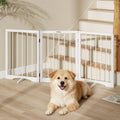 Cideny Free Standing Dog Gate Indoor, Foldable Dog Gate for Stairs Doorways