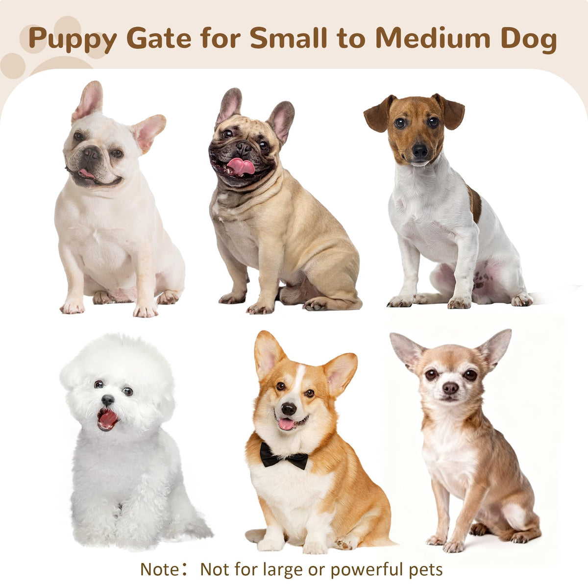 Cideny Free Standing Dog Gate Indoor, Foldable Dog Gate for Stairs Doorways