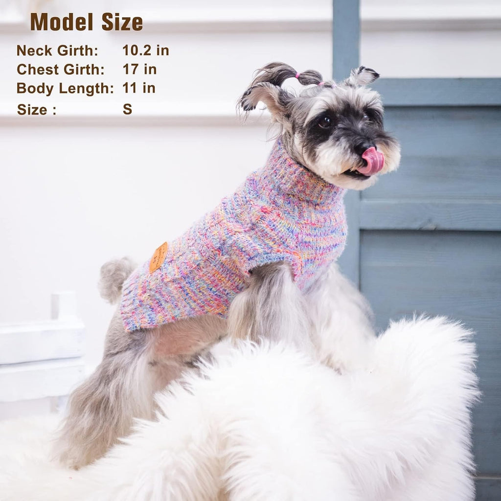 Dog Sweaters for X-Small Dogs, Knit Clothes with Harness Hole