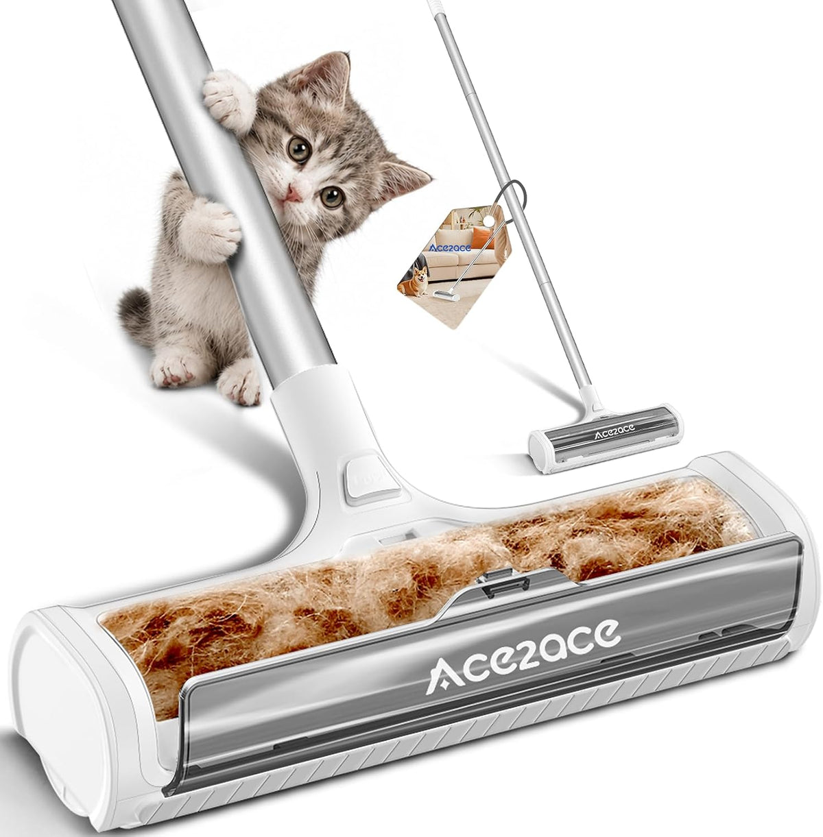 ACE2ACE A3 Pro Carpet Roller for Pet Hair, Carpet Pet Hair Removal Tool