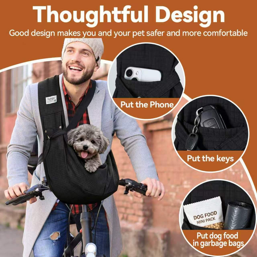 Dog Sling Carrier, Lightweight Breathable Puppy Carrier for Small Dogs&Cats