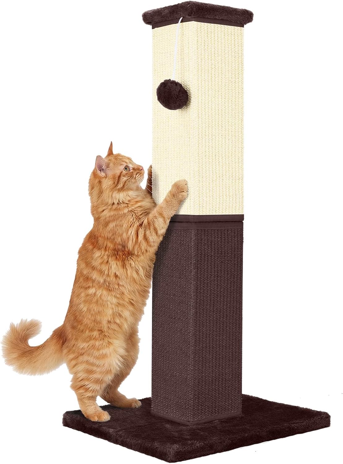 Cat Scratching Post for Indoor Cat, 32 Inch Large Cat Scratcher Grey