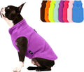 Dog Fleece Vest Sweater with Leash Ring, Purple Medium (6-10lbs)