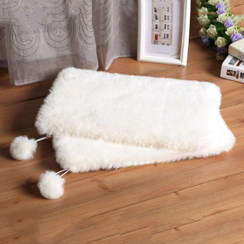 SHENGOCASE 2-Pack 10"x14" Rectangular Faux Rabbit Fur Cat Dog Bed Cushion Pad Mat, Cat Tree Tower Replacement Cushion Pa