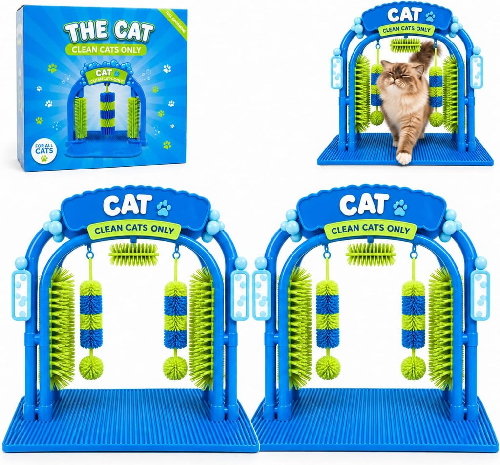 Cat Grooming Wash Station, Self Grooming Arch Scratcher，1 Pcs