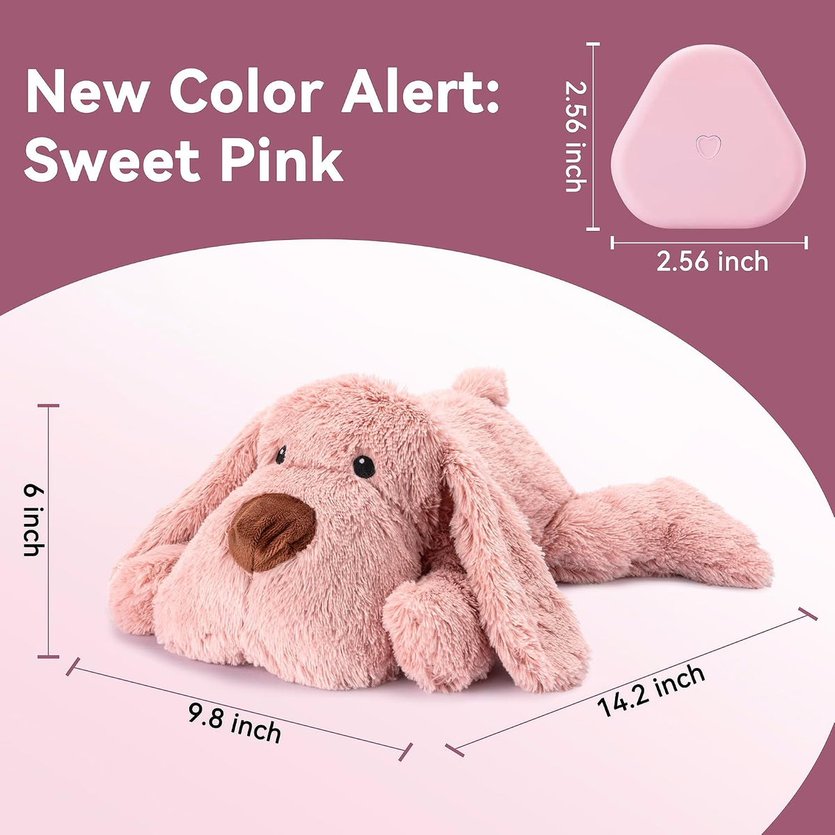 Moropaky Heartbeat Puppy Toy Dog Heartbeat Toy for Anxiety Relief and Calming Aid, Heartbeat Stuffed Animal for Comfort 