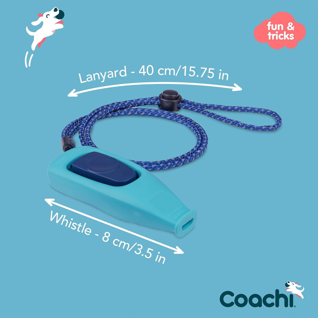 Company of Animals Coachi Whizzclick | Light Blue/Navy Button